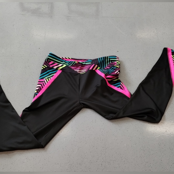 •Justice Active Colorful Retro Stripe Full Length Dri Fit Leggings Size Girl 18 - Picture 5 of 11